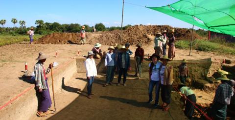 Excavations at necrological sites in central Myanmar.