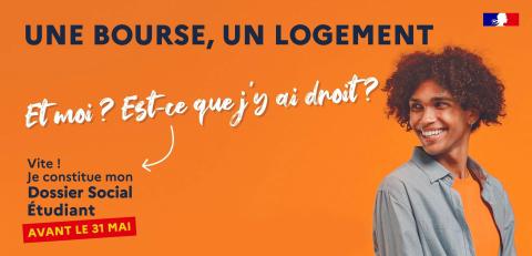 Une bourse, un logement : et moi ? Est-ce que j'y ai droit ?  Vite ! Je constitue mon Dossier Social Etudiant avant le 31 mai !
