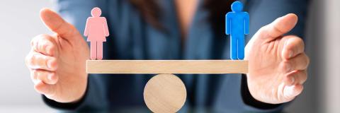image qui représente la balance les femmes et les hommes
